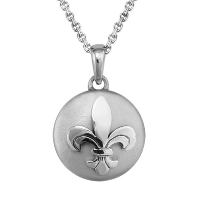 Fleur De Lis Silver Cremation Pendant